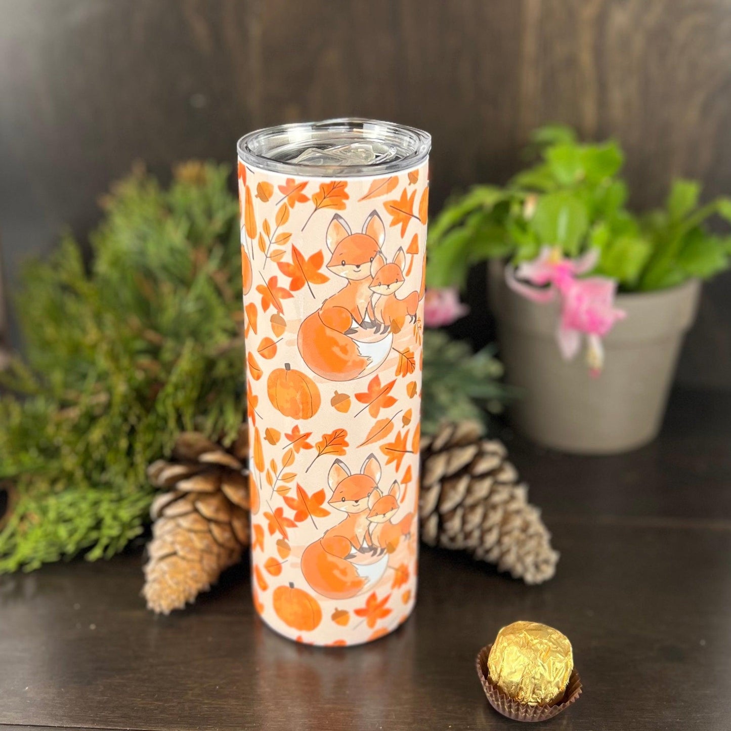 Cute Foxes 20oz Tumbler - Fox and Moose