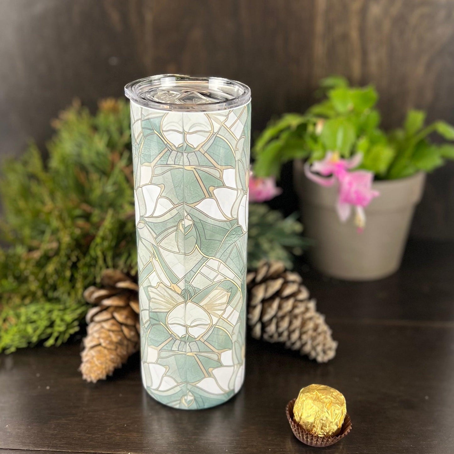 Art Deco Lillies 20oz Tumbler - Fox and Moose