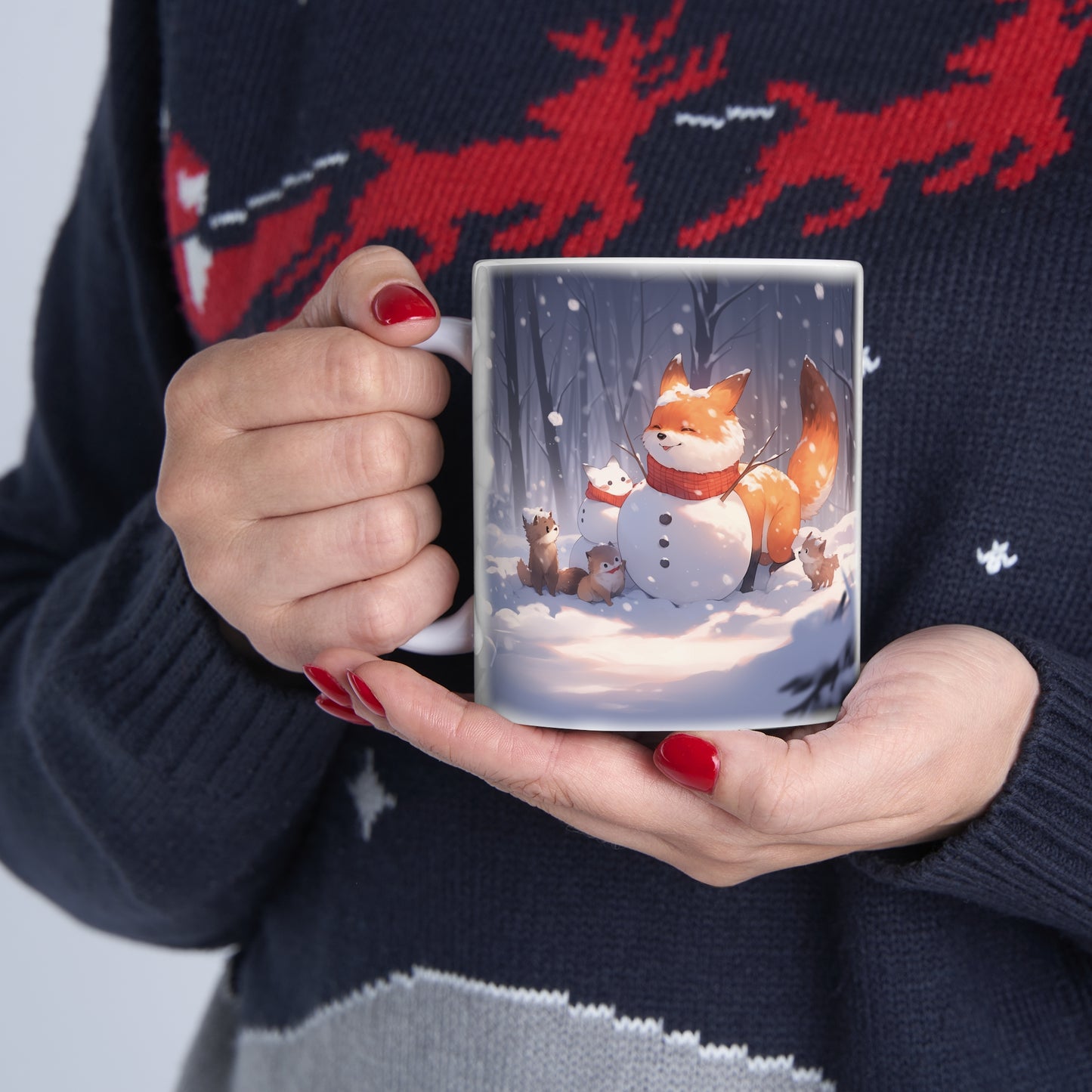 Fox Snowman Coffee Mug