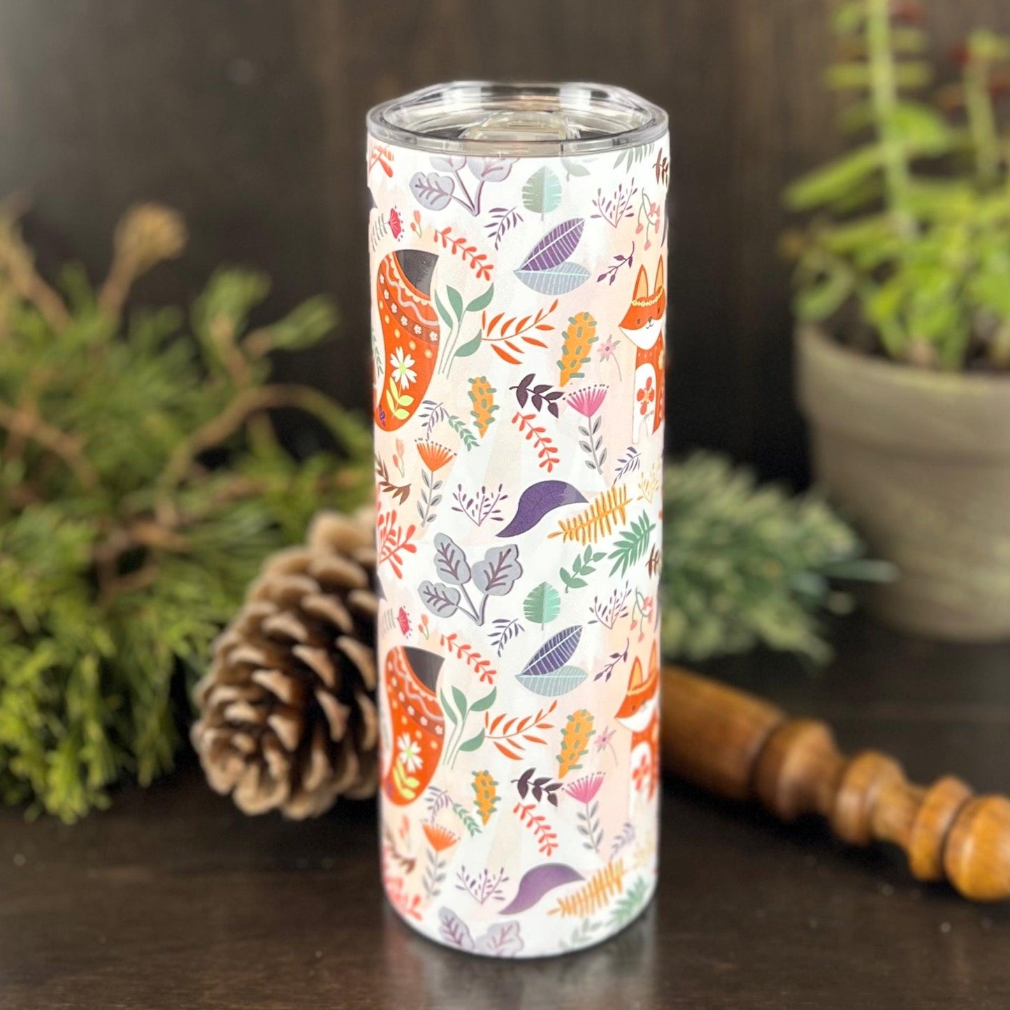 Festive Foxes 20oz Tumbler - Fox and Moose