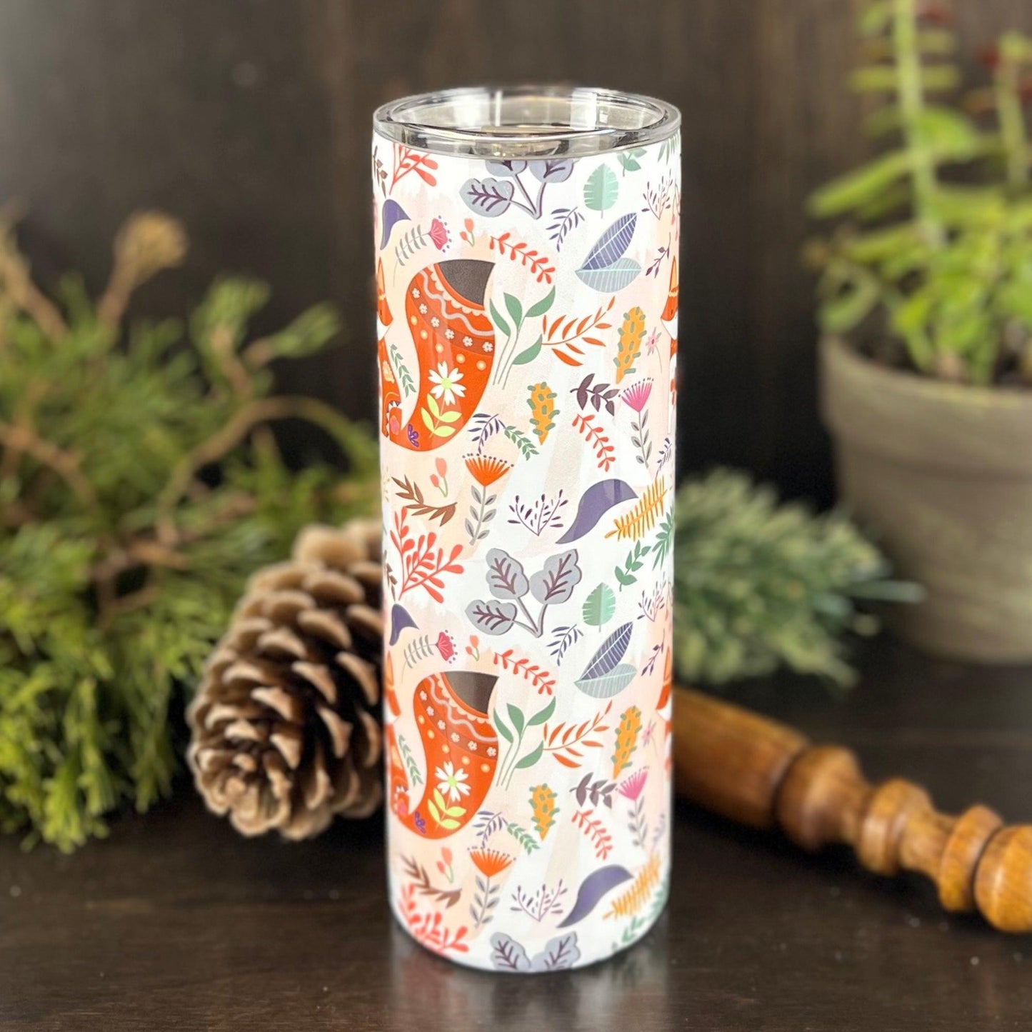 Festive Foxes 20oz Tumbler - Fox and Moose