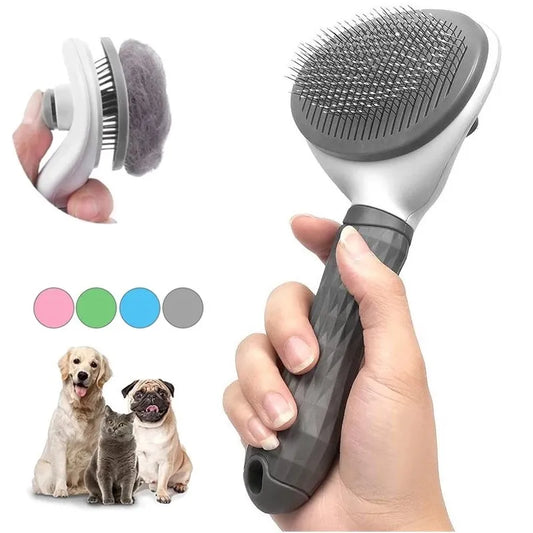 Gentle Self Cleaning Pet Hair Remover Brush For Dog and Cat Grooming