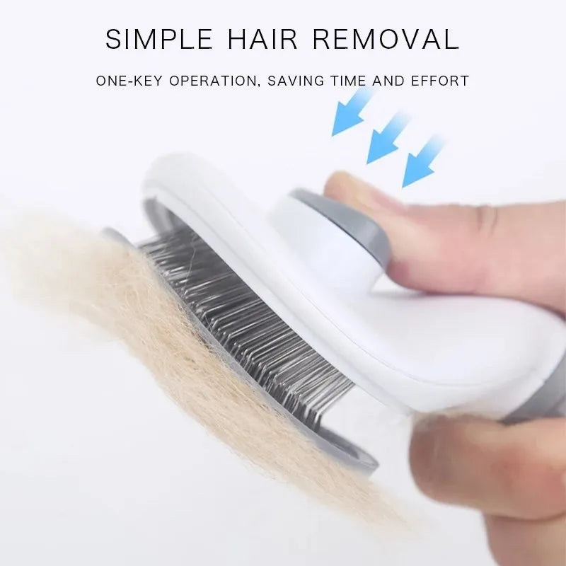 Gentle Self Cleaning Pet Hair Remover Brush For Dog and Cat Grooming